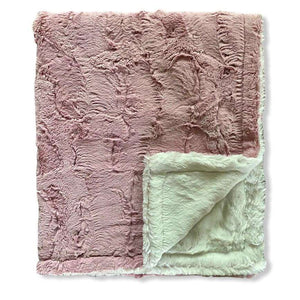 Baby Blanket - Pink and White Belle Design Creations